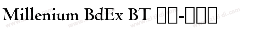 Millenium BdEx BT 常规字体转换